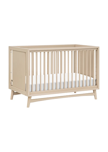 PEGGY 3 IN 1 CONVERTIBLE CRIB WITH TODDLER BED CONVERTIBLE KIT - TAUPE