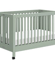 MAKI PORTABLE FOLDING CRIB WITH TODDLER BED CONVERSION KIT - LIGHT SAGE