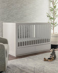 3-in-1 Convertible Storage Crib with Toddler Bed Conversion Kit - WHITE