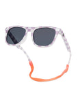 POLARIZED WAYFARER SUNGLASSES - PERIWINKLE