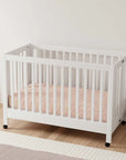 MAKI PORTABLE FOLDING CRIB WITH TODDLER BED CONVERSION KIT - WHITE