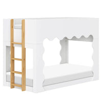LIDO WAVE CONVERTIBLE BUNK BED - WHITE/HONEY