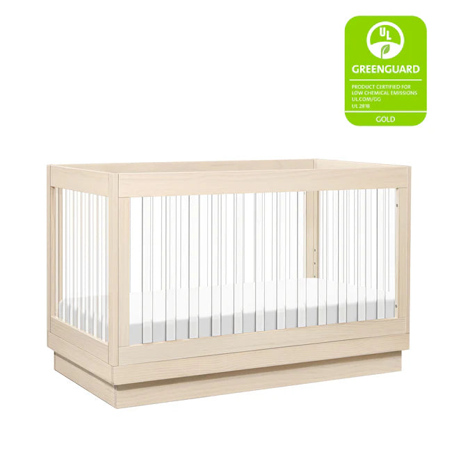 HARLOW 3-IN-1 CONVERTIBLE CRIB WITH TODDLER BED CONVERSION KIT - WASHED NATURAL/ACRYLIC