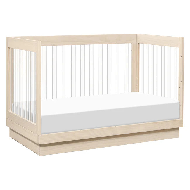 HARLOW 3-IN-1 CONVERTIBLE CRIB WITH TODDLER BED CONVERSION KIT - WASHED NATURAL/ACRYLIC