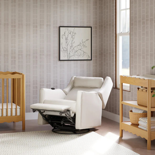 KIWI DELUXE POWER RECLINER AND SWIVEL GLIDER with Heat and Massage - Performance Cream Eco-Weave