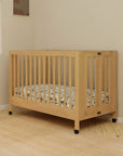 MAKI PORTABLE FOLDING CRIB WITH TODDLER BED CONVERSION KIT - HONEY