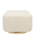 KIWI GLIDING OTTOMAN - Almond Teddy Loop with Light Wood Base