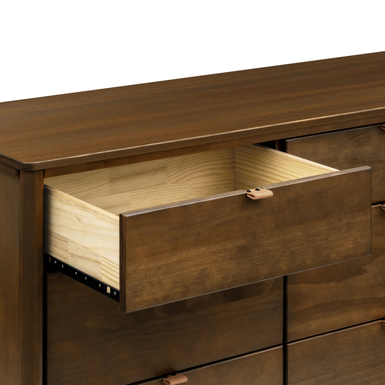 BONDI 6 DRAWER ASSEMBLED DRESSER - NATURAL WALNUT