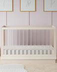 HARLOW 3-IN-1 CONVERTIBLE CRIB WITH TODDLER BED CONVERSION KIT - WASHED NATURAL/ACRYLIC