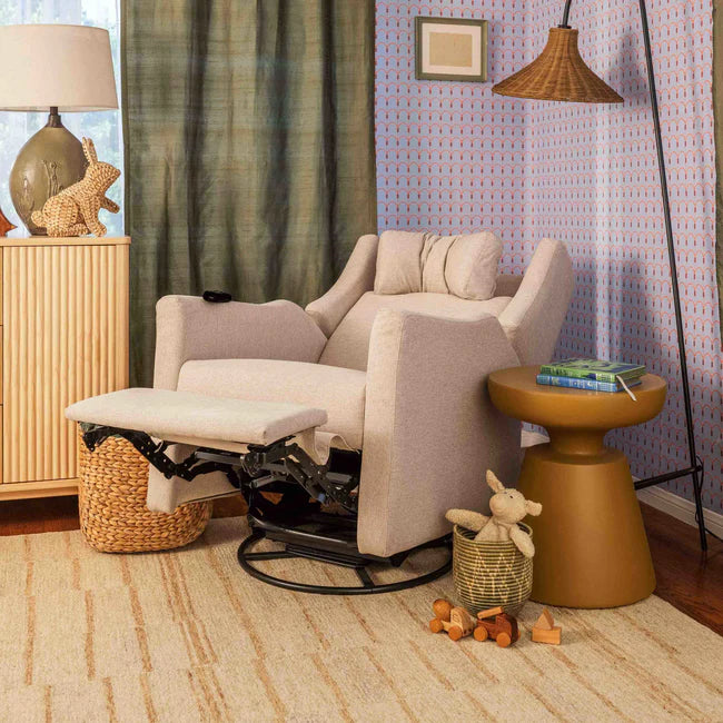 KIWI DELUXE POWER RECLINER AND SWIVEL GLIDER with Heat and Massage - Performance Beach Eco-Weave