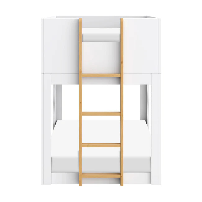 LIDO WAVE CONVERTIBLE BUNK BED - WHITE/HONEY