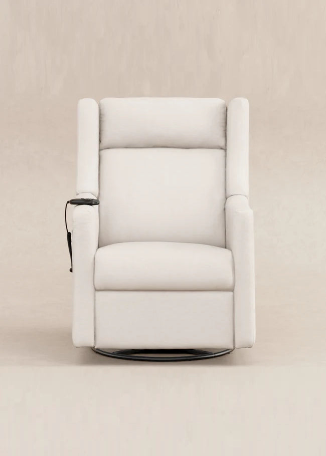 KIWI DELUXE POWER RECLINER AND SWIVEL GLIDER with Heat and Massage - Performance Cream Eco-Weave