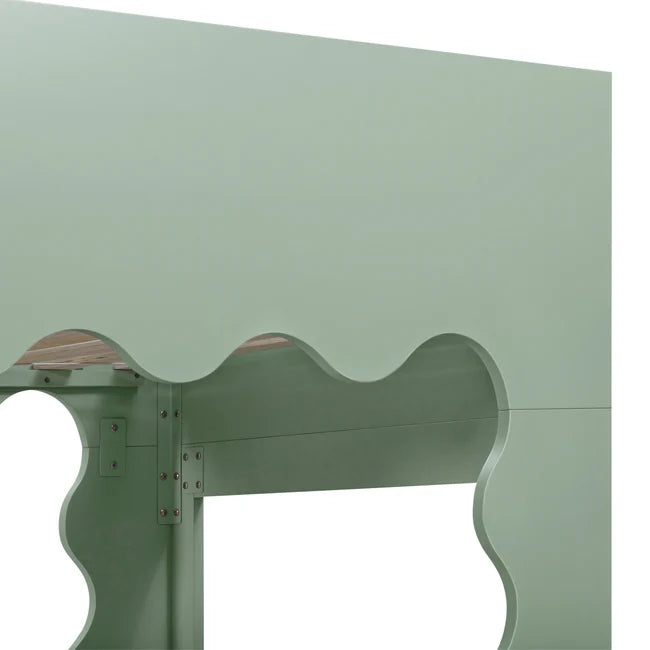 LIDO WAVE CONVERTIBLE BUNK BED - LIGHT SAGE/HONEY