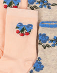 FLOWER AND CHERRY SOCKS 2 PACK