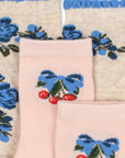 FLOWER AND CHERRY SOCKS 2 PACK