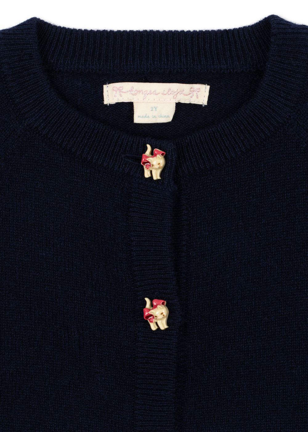 CATTIE KITTY BUTTON CARDIGAN