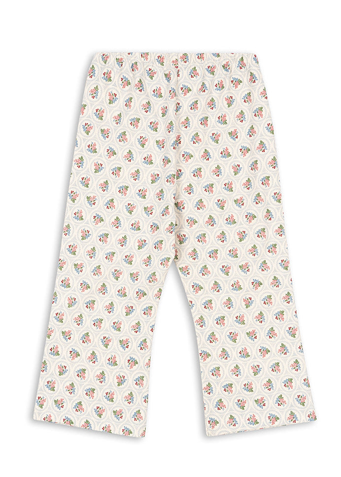 Floral patterned pants on a white background