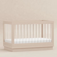 HARLOW 3-IN-1 CONVERTIBLE CRIB WITH TODDLER BED CONVERSION KIT - WASHED NATURAL/ACRYLIC