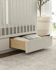 3-in-1 Convertible Storage Crib with Toddler Bed Conversion Kit - WHITE