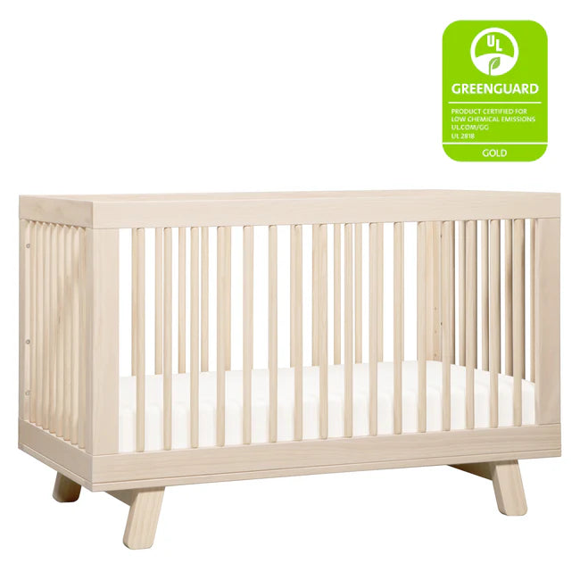 HUDSON 3-IN-1 CONVERTIBLE CRIB WITH TODDLER BED CONVERSION KIT - WASHED NATURAL