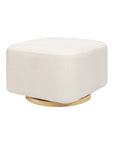 KIWI GLIDING OTTOMAN - Performance Cream Eco-Weave with Light Wood Base