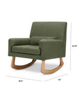 SLEEPYTIME ROCKER IN OLIVE BOUCLE WITH LIGHT LEGS