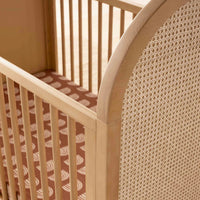 BONDI 3-IN-1 CONVERTIBLE CRIB WITH TODDER CONVERSION KIT - HONEY WITH NATURAL CANE