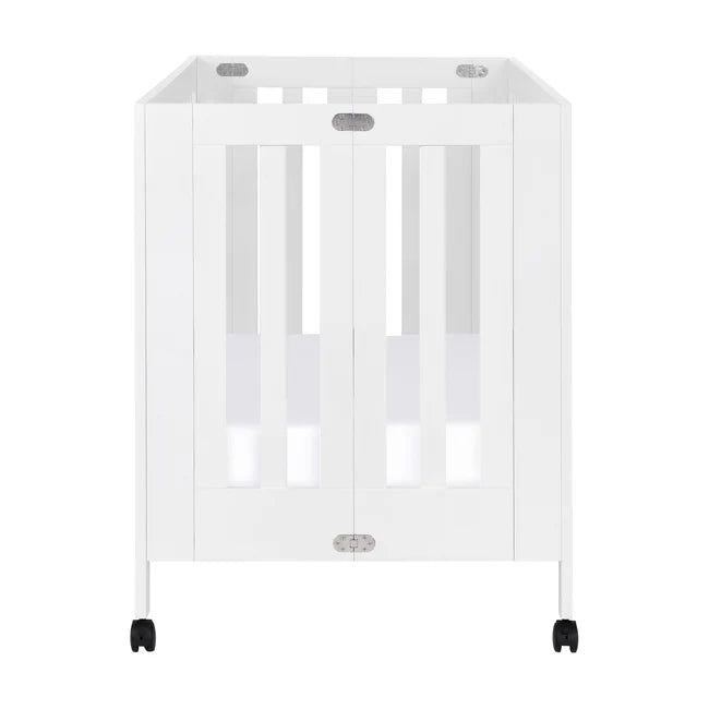 MAKI PORTABLE FOLDING CRIB WITH TODDLER BED CONVERSION KIT - WHITE