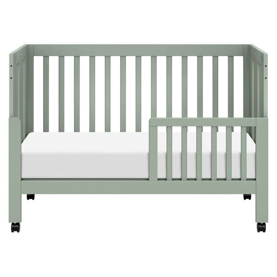 MAKI PORTABLE FOLDING CRIB WITH TODDLER BED CONVERSION KIT - LIGHT SAGE