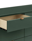 BONDI 6 DRAWER ASSEMBLED DRESSER - FOREST GREEN