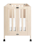 MAKI PORTABLE FOLDING CRIB WITH TODDLER BED CONVERSION KIT - WASHED NATURAL