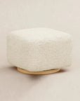 KIWI GLIDING OTTOMAN - Almond Teddy Loop with Light Wood Base