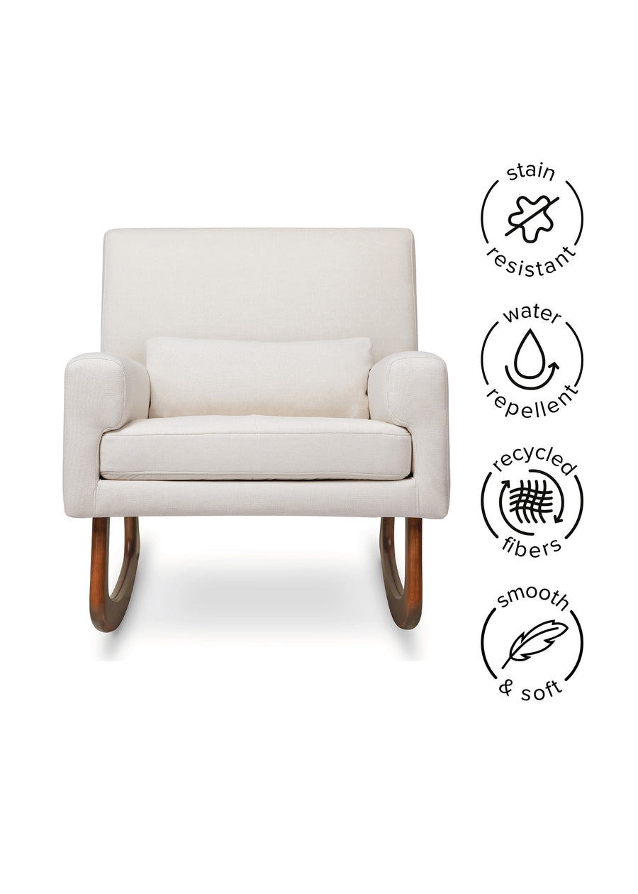 SLEEPYTIME ROCKER IN ECO-PERFORMANCE FABRIC - CREAM - LEG COLOR OPTIONS