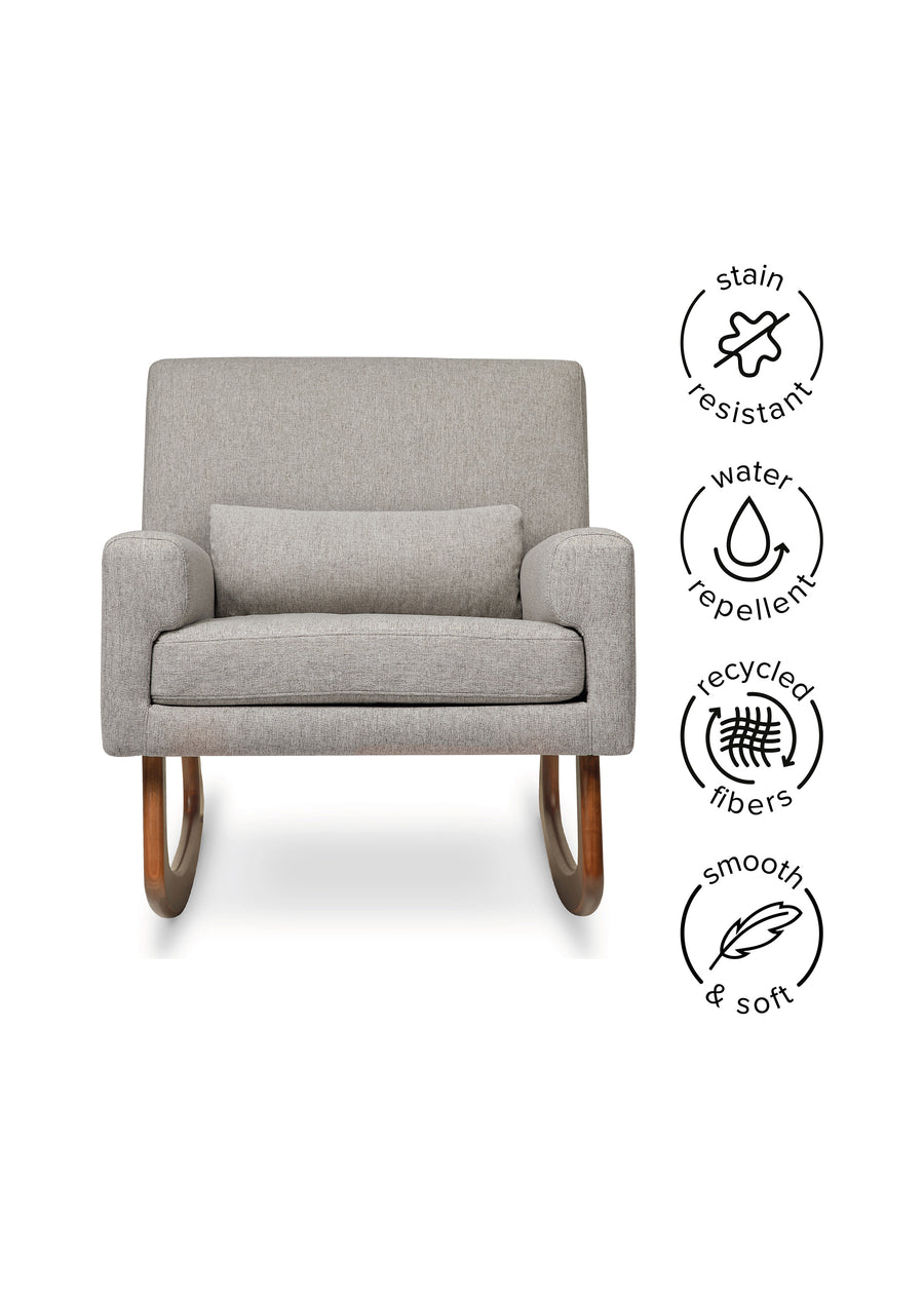 SLEEPYTIME ROCKER IN ECO-PERFORMANCE FABRIC - GREY - LEG COLOR OPTIONS