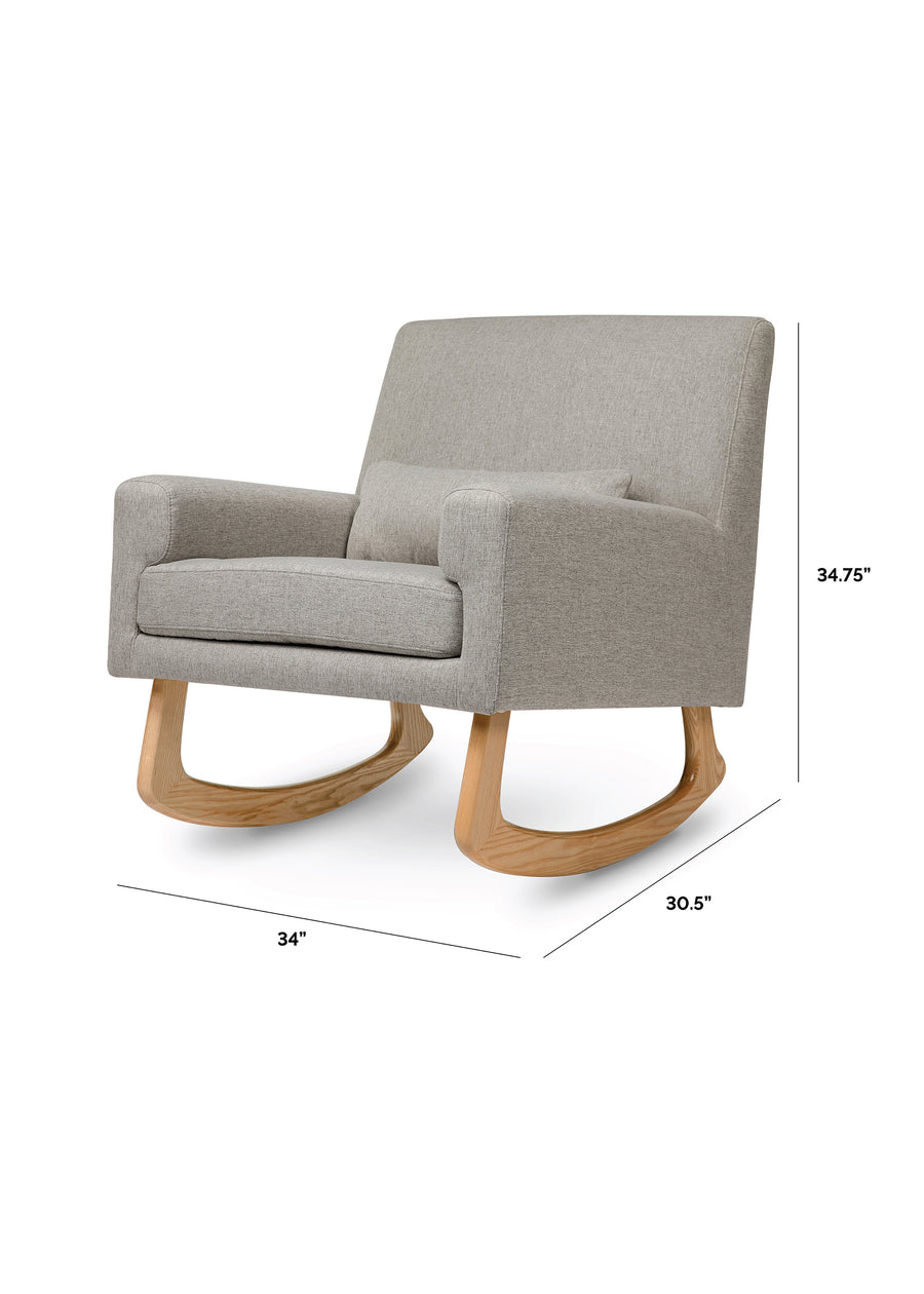SLEEPYTIME ROCKER IN ECO-PERFORMANCE FABRIC - GREY - LEG COLOR OPTIONS