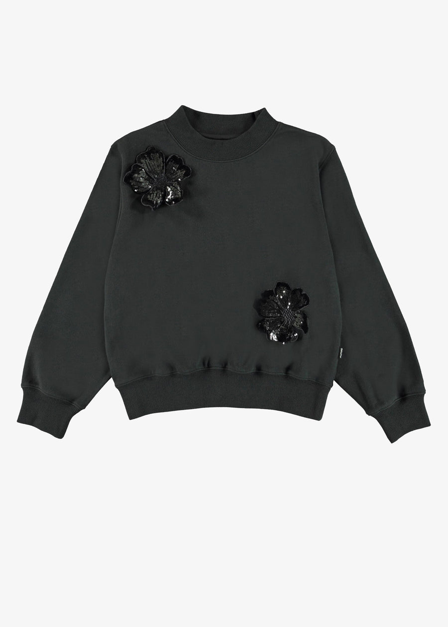 MARGE SEQUIN FLOWER SWEATSHIRT