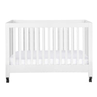 MAKI FULL SIZE FOLDING PORTABLE CRIB - WHITE