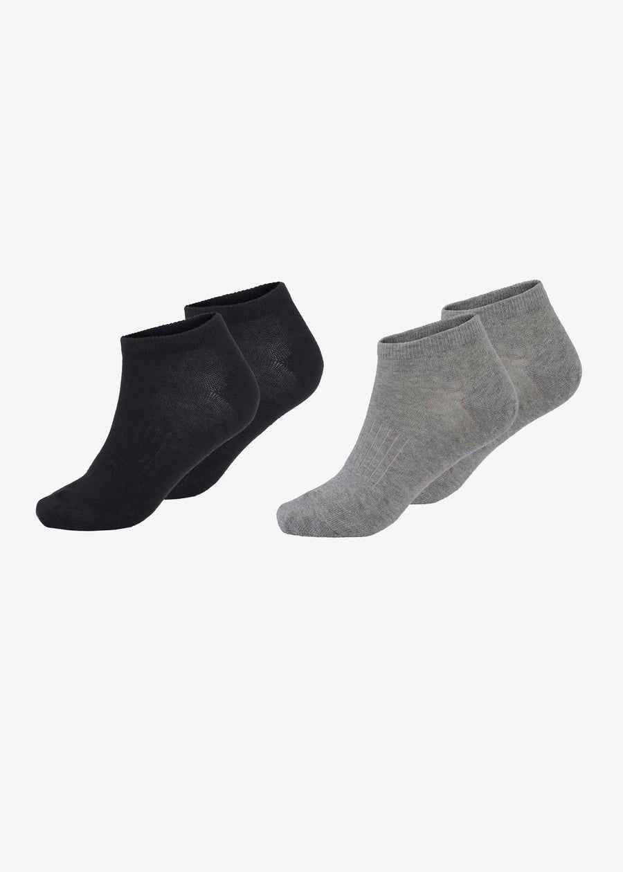 NORTH SOCKS - 2 PACK - GREY MELANGE/BLACK