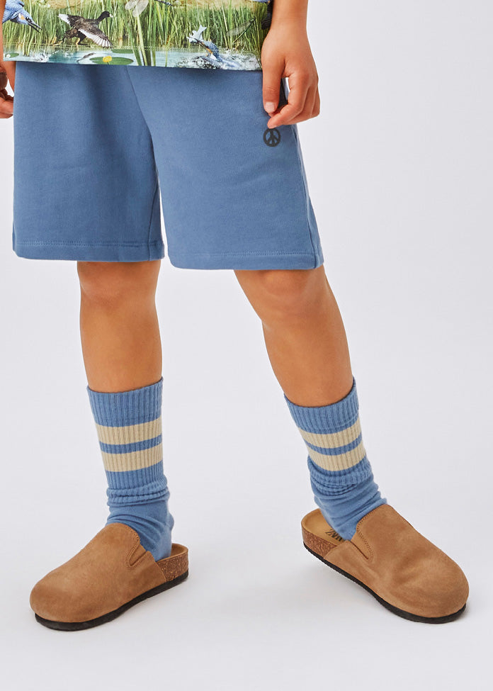 NORMAN SOCKS - 2 PACK - PEACE SIGN/BLUE STRIPE
