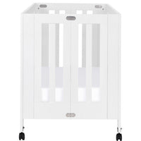 MAKI FULL SIZE FOLDING PORTABLE CRIB - WHITE