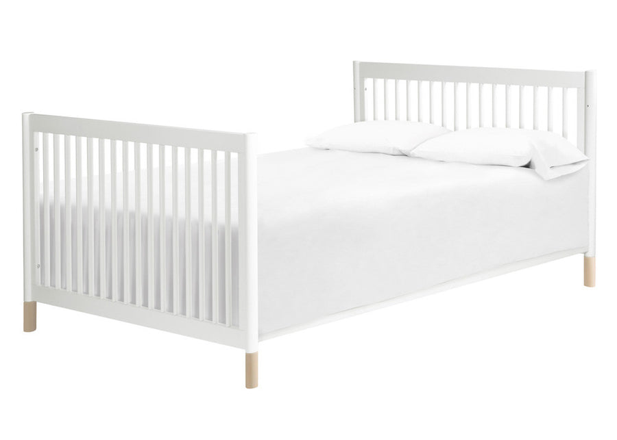 GELATO 4-IN-1 CONVERTIBLE CRIB WITH TODDLER BED CONVERSION KIT - WHITE