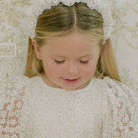 GATHERED HEADBAND - EMBOIDERED FLORAL