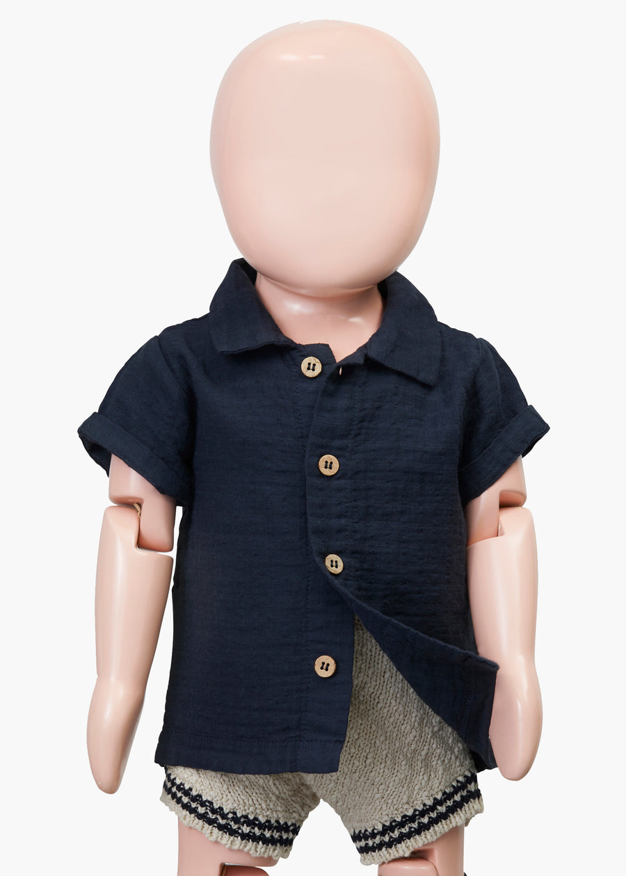 DAVID BUTTON DOWN SHIRT - BLUE