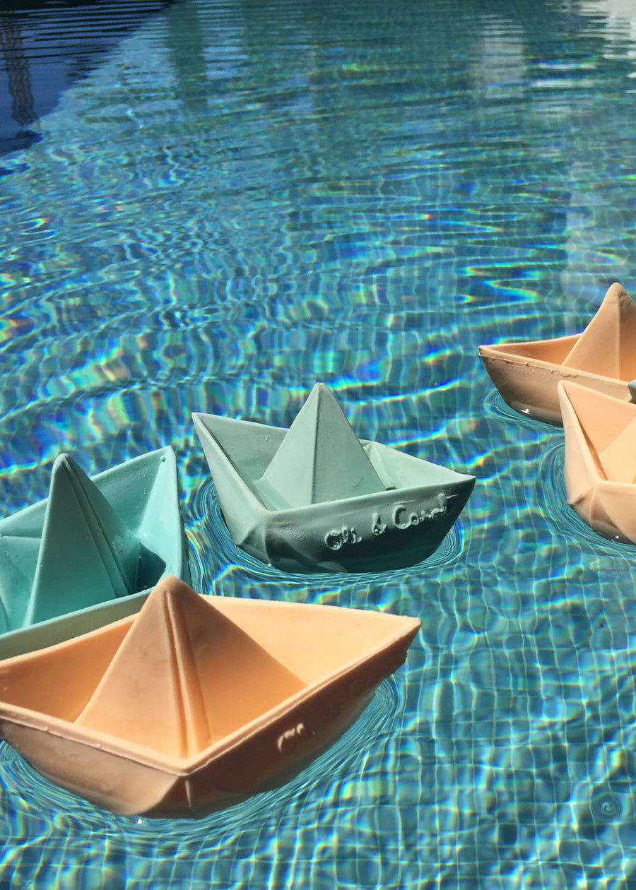 ORIGAMI BOAT BATH TOY - MINT