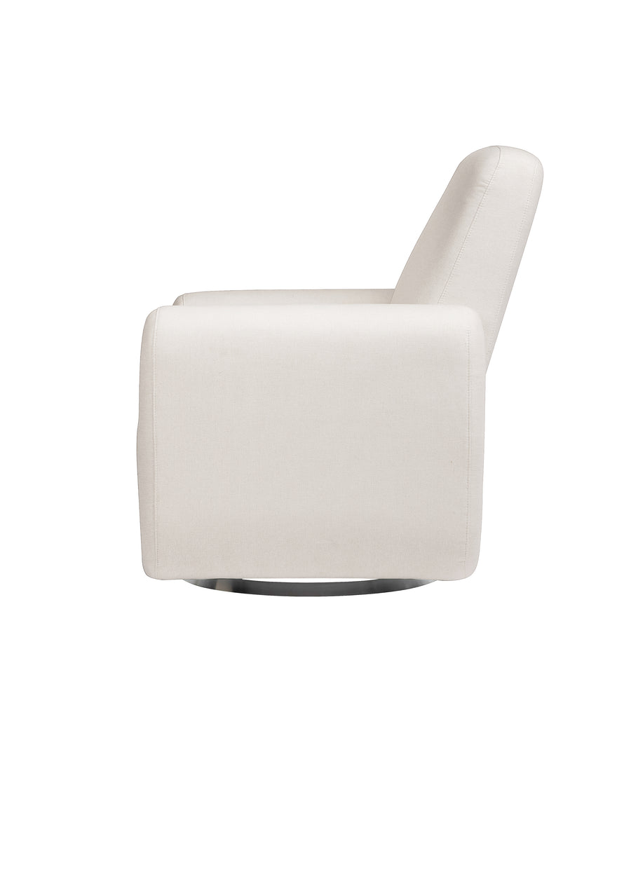 TUBA EXTRA WIDE SWIVEL GLIDER IN ECO-PERFORMANCE FABRIC - CREAM
