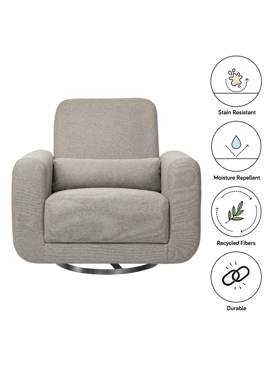 TUBA EXTRA WIDE SWIVEL GLIDER IN ECO-PERFORMANCE FABRIC