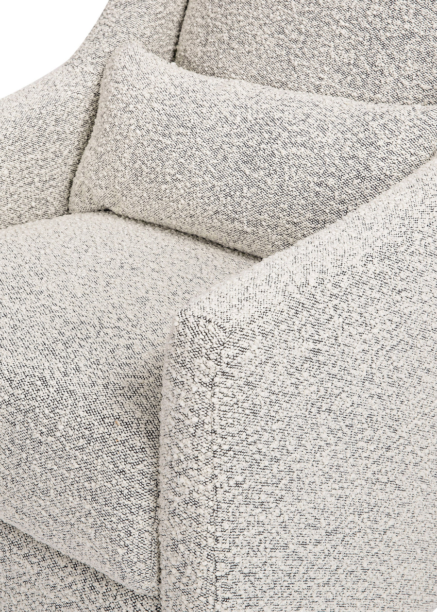 TOCO SWIVEL GLIDER AND OTTOMAN IN BOUCLE