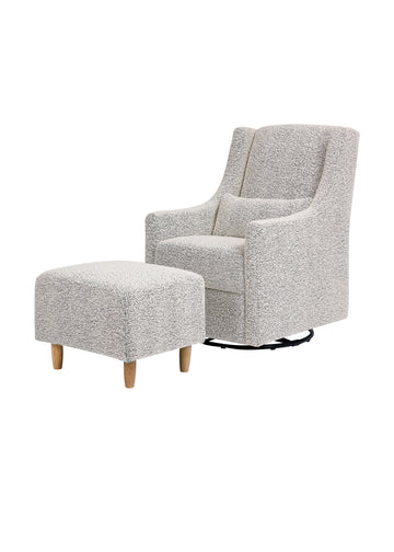 TOCO SWIVEL GLIDER AND OTTOMAN IN BOUCLE