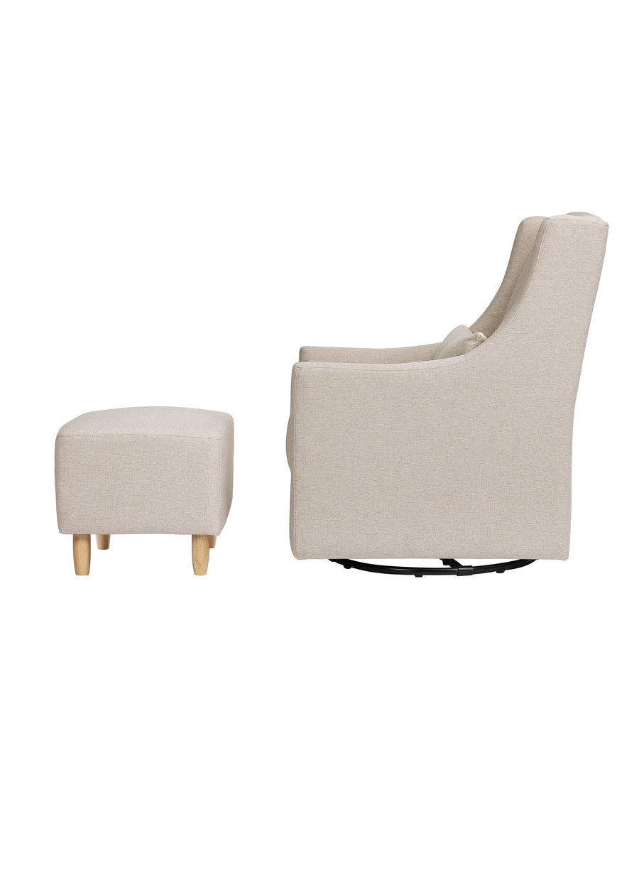 TOCO SWIVEL GLIDER AND OTTOMAN IN ECO-PERFORMANCE FABRIC