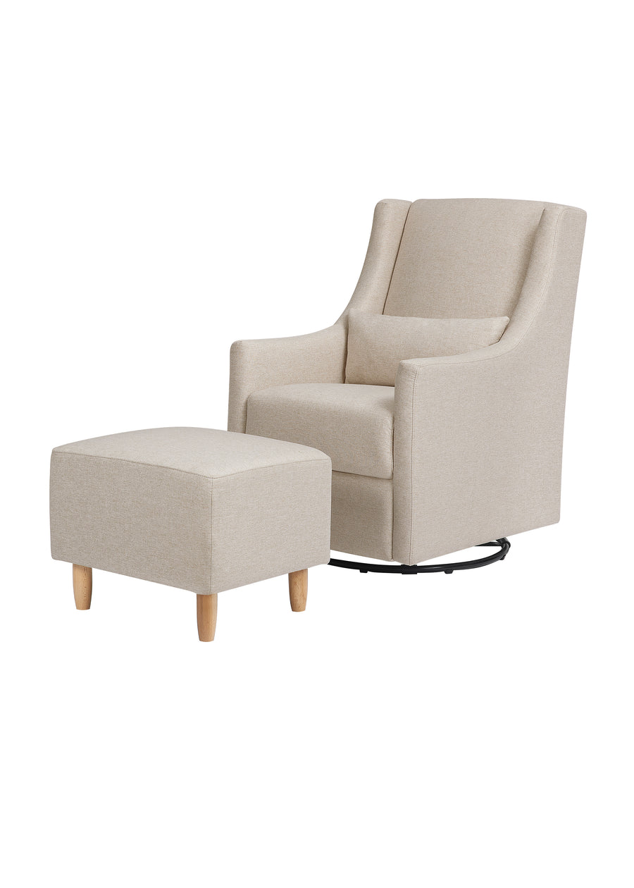 TOCO SWIVEL GLIDER AND OTTOMAN IN ECO-PERFORMANCE FABRIC